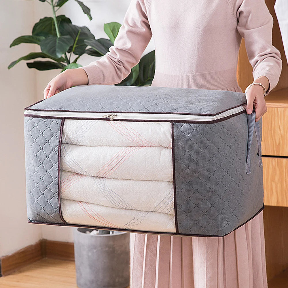 3-Piece Large Storage Bags – Non-Woven Clothes, Quilt & Moving Organiser Bags.